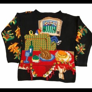 Eagle’s Eye Thanksgiving Football Turkey Sweater L